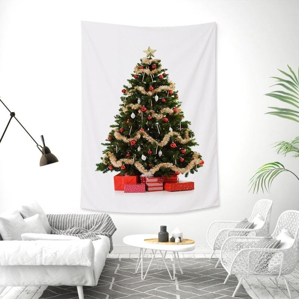 Rectangular Christmas Tree Peach Skin Tapestry Mural Christmas Decoration Tapestry, Size: 145x215cm(8)