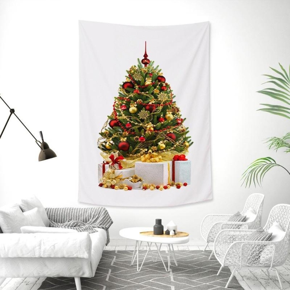 Rectangular Christmas Tree Peach Skin Tapestry Mural Christmas Decoration Tapestry, Size: 145x215cm(11)