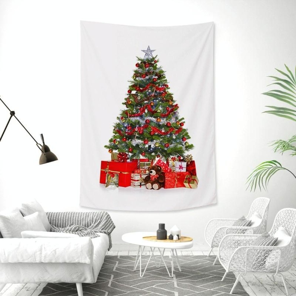 Rectangular Christmas Tree Peach Skin Tapestry Mural Christmas Decoration Tapestry, Size: 145x215cm(12)
