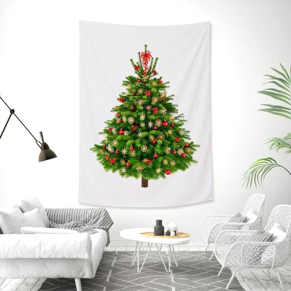 Rectangular Christmas Tree Peach Skin Tapestry Mural Christmas Decoration Tapestry, Size: 145x215cm(13)