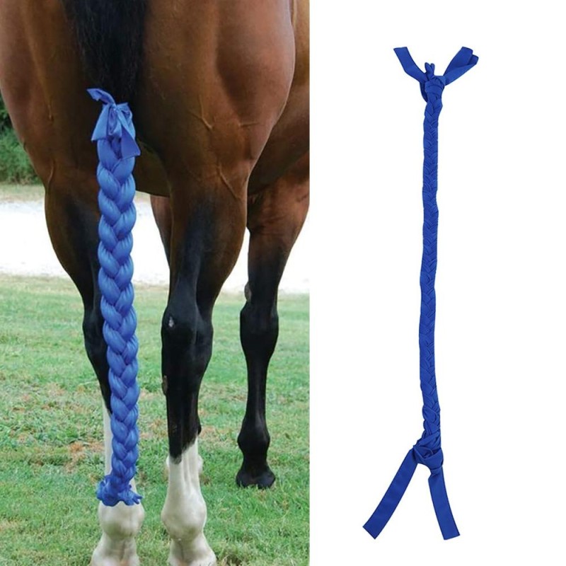 Horse Protective Supplies Ponytail Anti-Mosquito Fossil Warming Horse Tail Package(Blue)