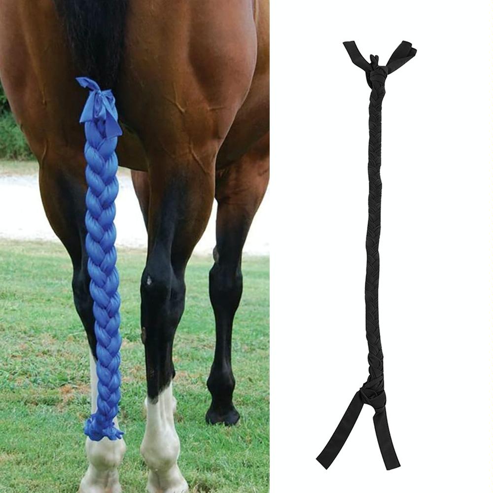 Horse Protective Supplies Ponytail Anti-Mosquito Fossil Warming Horse Tail Package(Black)