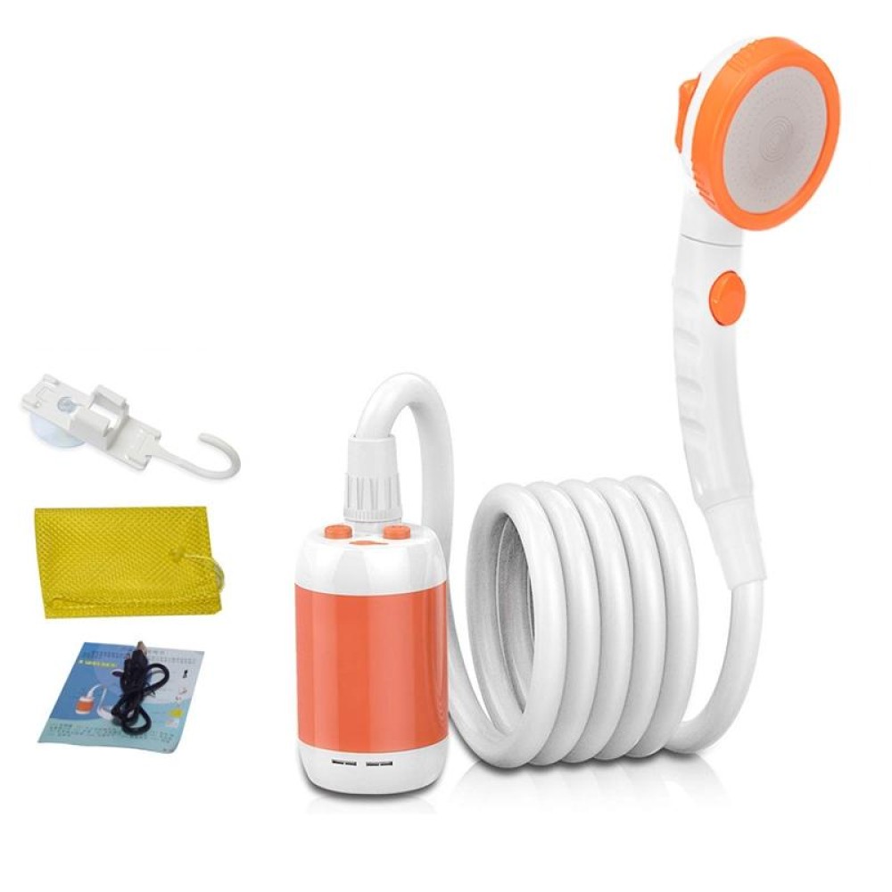 LLT-ES01 Electric Pet Shower Outdoor Camping Bath Device, Style: High Match (Orange White)