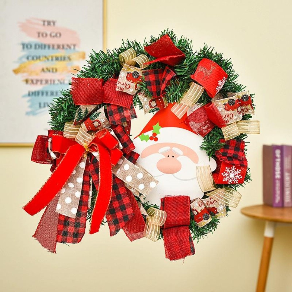 Christmas Decorations Cane Wreath Garland Door Hanger, Size: 50cm(Old Man)