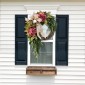 Garden Farmhouse Front Hanging Simulation Flower Ring Wreath Door Hanger
