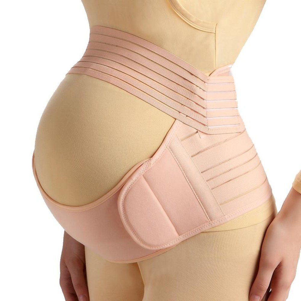 Prenatal Belly Support Three-Piece Breathable Belly Support Belt For Pregnant Women Before Childbirth, Size: XL(Complexion)