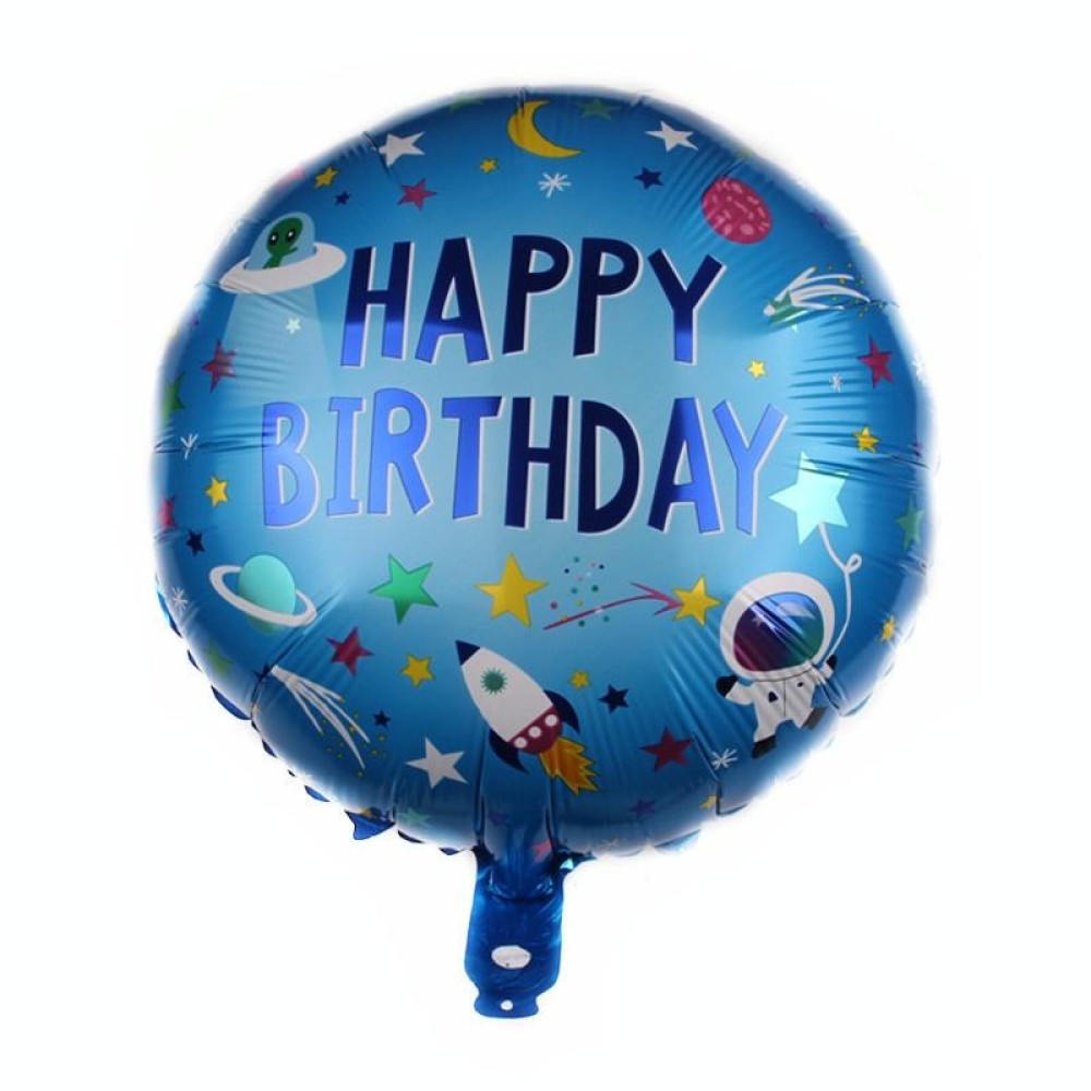 10 PCS Space Aluminum Film Balloon Children Decorate Birthday Party Decoration Balloons,Style: Space Birthday
