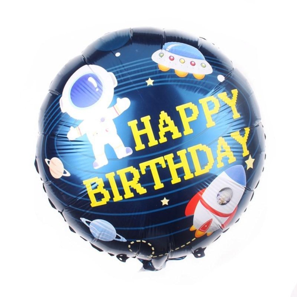 10 PCS Space Aluminum Film Balloon Children Decorate Birthday Party Decoration Balloons,Style: Blue