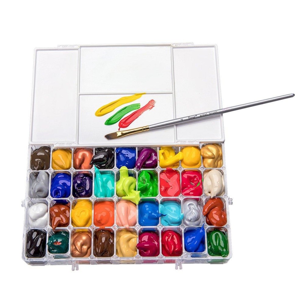 Water Color Moisturizing Color Box Leak-Proof Sealed Sketch Paint Box, Style: 36 Grids  Multi Function