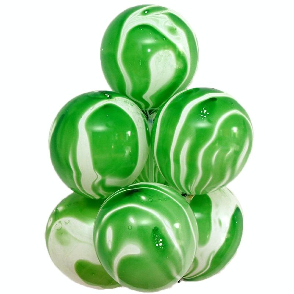 100 PCS 10 Inch Agate Latex Balloon Wedding Festival Party Decorative Balloon(Green)