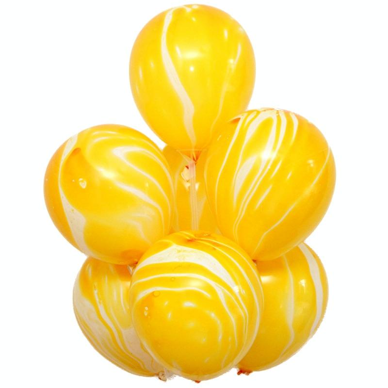 100 PCS 10 Inch Agate Latex Balloon Wedding Festival Party Decorative Balloon(Orange)