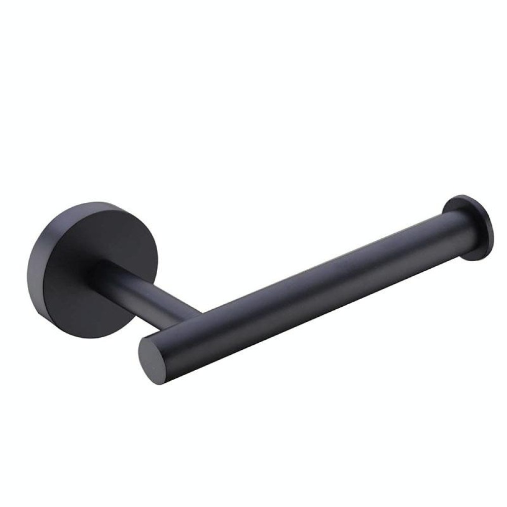 304 Stainless Steel With Grooved Bathroom Pendant Bathroom Shelf,Style: Black Paper Towel HolderA