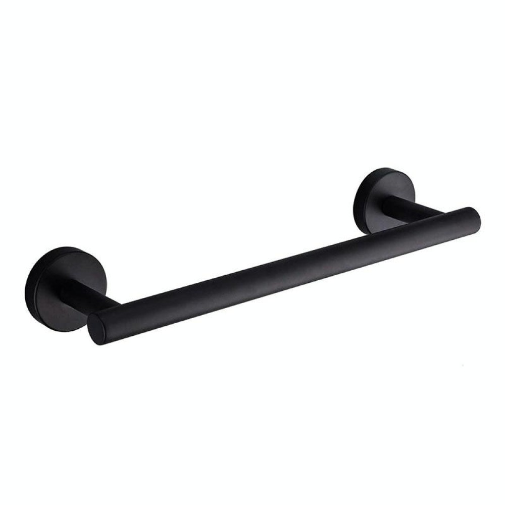 304 Stainless Steel With Grooved Bathroom Pendant Bathroom Shelf,Style:  Black Single Rod 40cm