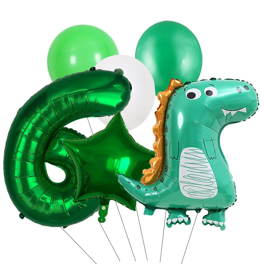 5934 Aluminum Membrane Latex Combination Dinosaur Digital Balloon Set Background Decoration Cartoon Balloon(6)