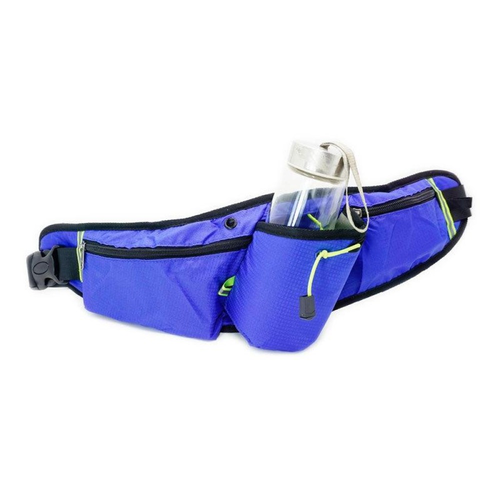 Outdoor Sports Water Bottle Waist Bag Multifunctional Fitness Running Mobile Phone Invisible Waist Bag(Royal Blue)