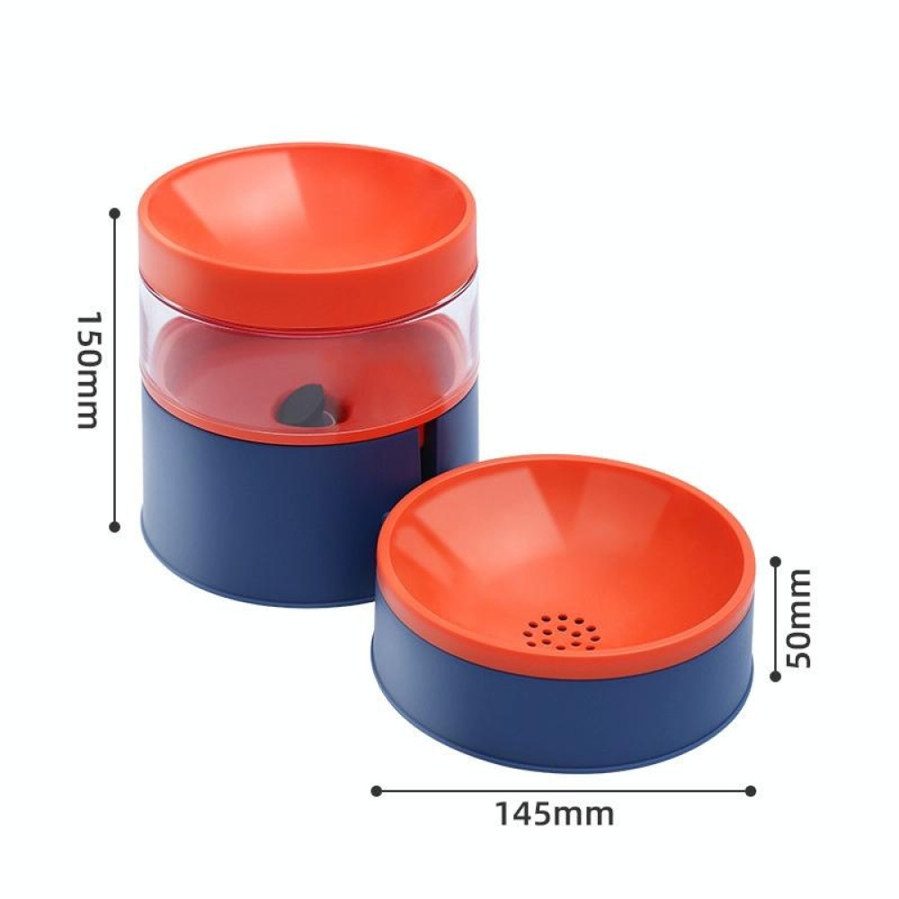 DT331 Automatic Feeder Pet Bowl Increased High Protect Neck Water Dispenser Dual-Purpose Food Bowl(Blue)