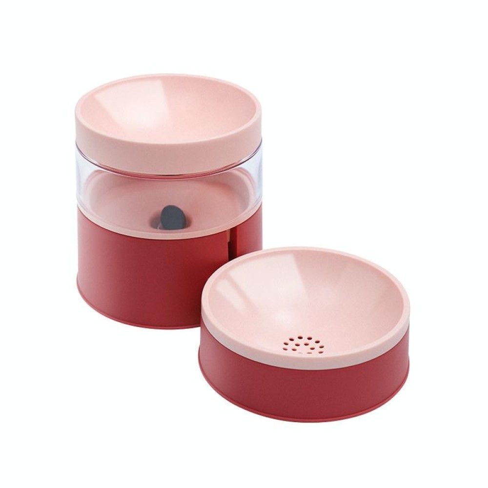 DT331 Automatic Feeder Pet Bowl Increased High Protect Neck Water Dispenser Dual-Purpose Food Bowl(Red)