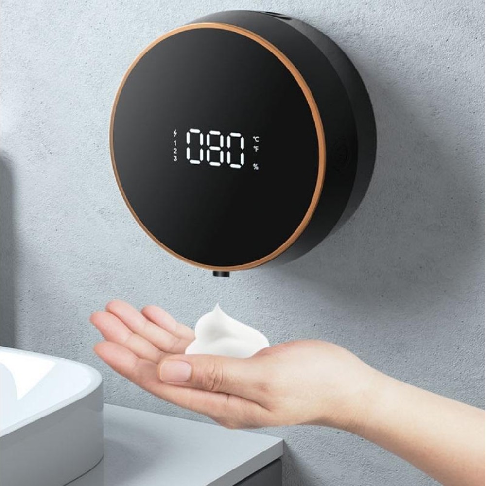 W1 Wall-Mounted Smart Infrared Sensor USB Charging Foam Soap Dispenser(Black)