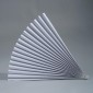 69x39cm Photo Props Hard Cardboard Folding Fan Photography Background Folded Paper(17 Ice White)