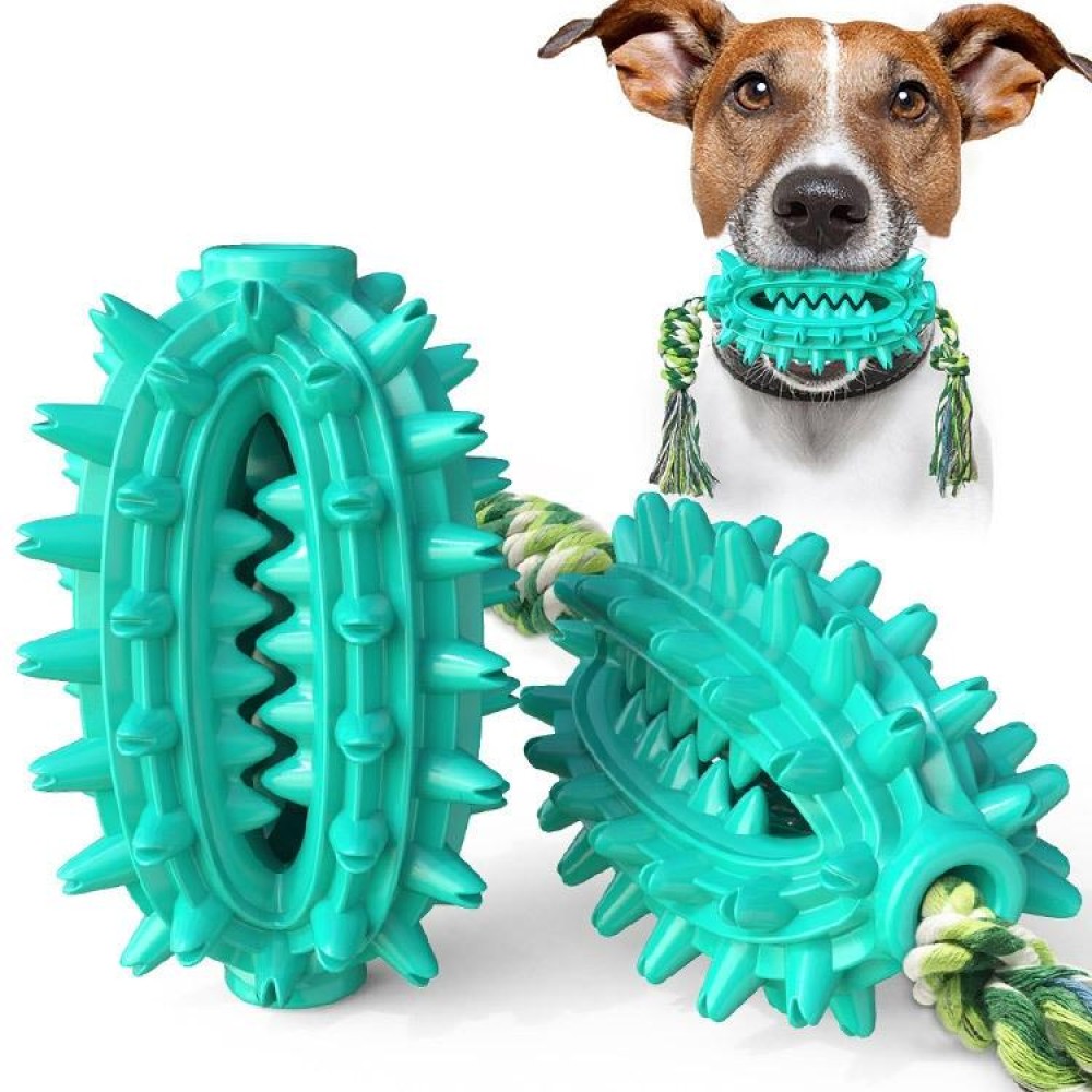 Dog Toy With Rope Prickly Pear Molar Stick Dog Toothbrush(Lake Blue)