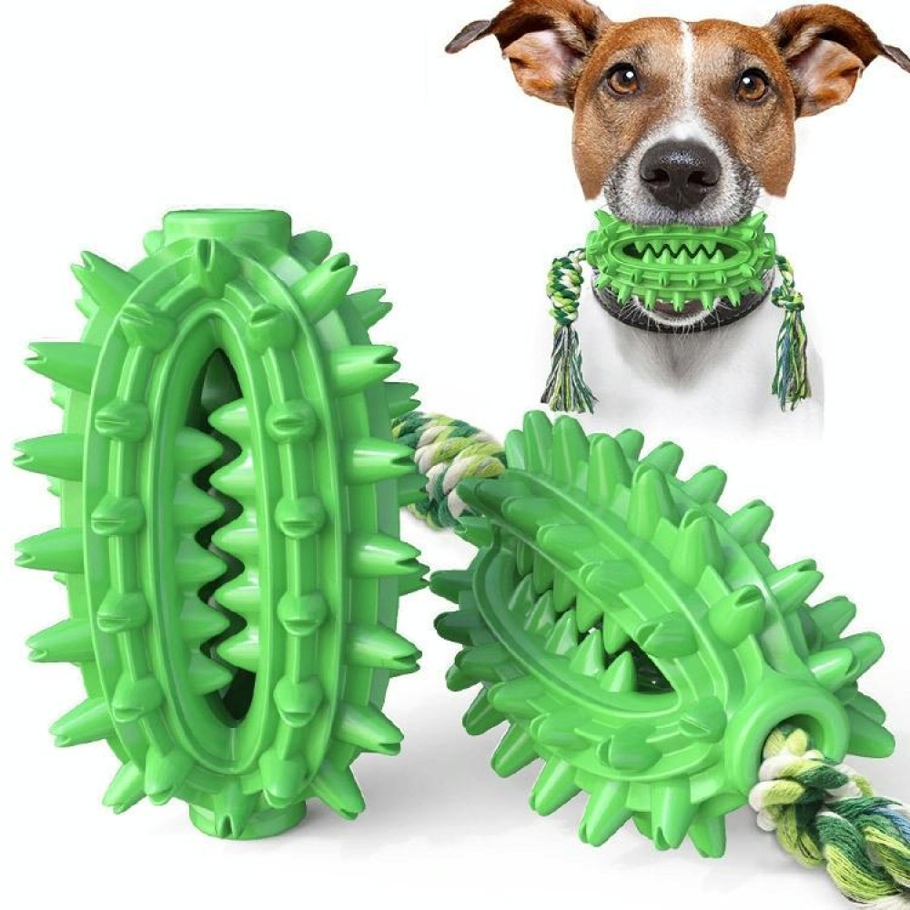 Dog Toy With Rope Prickly Pear Molar Stick Dog Toothbrush(Green)