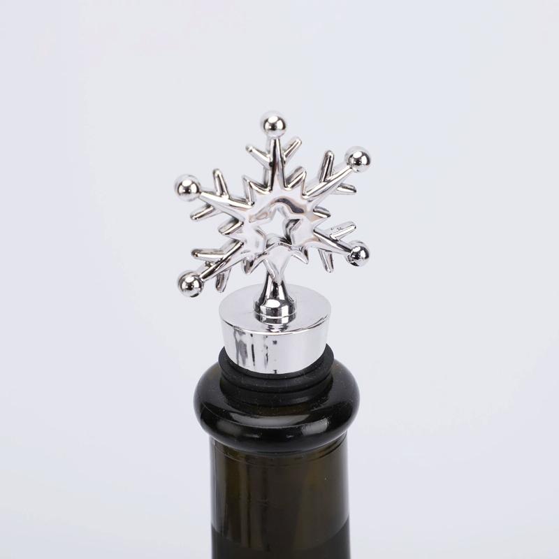 10 PCS Fresh-Keeping Sealed Red Wine Cork Champagne Stopper(Snowflake)