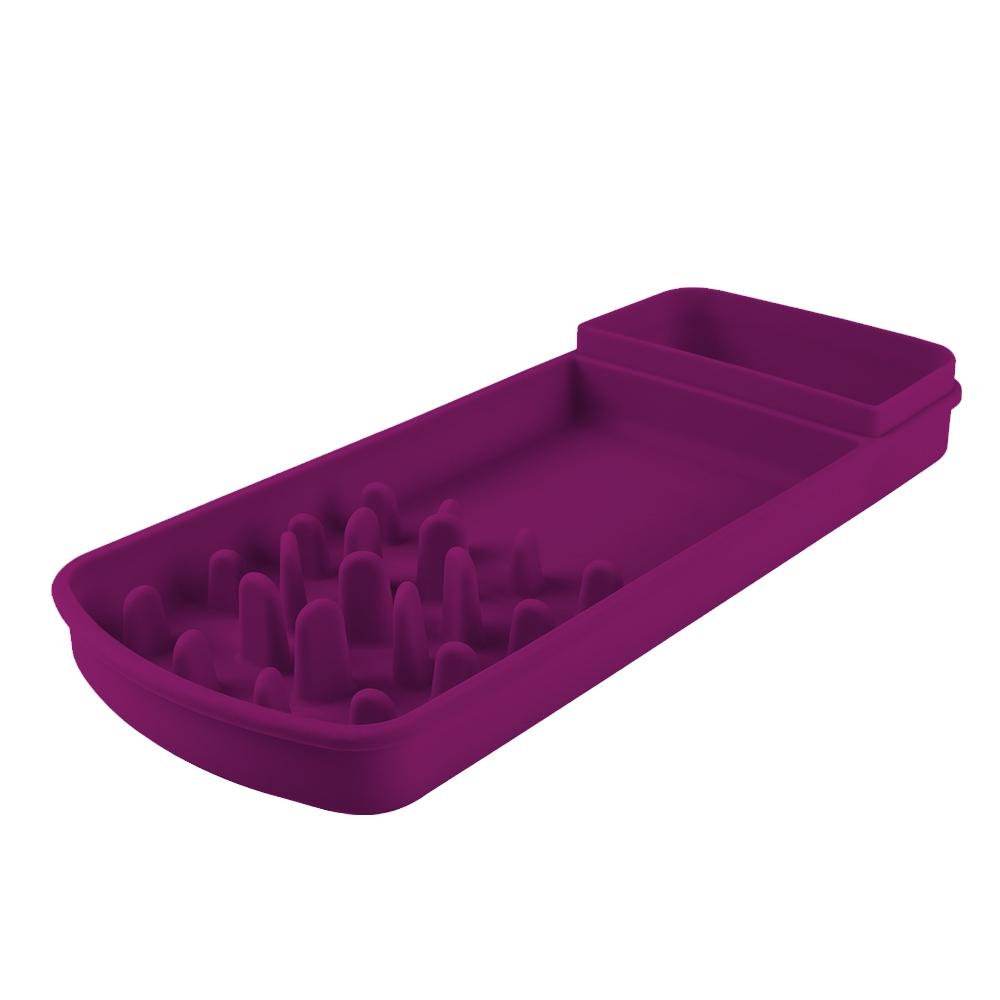 JSC-C1 Silicone Pet Slow Food Bowl Pets Anti-Choke And Anti-Skid Feeding Device(Purple)