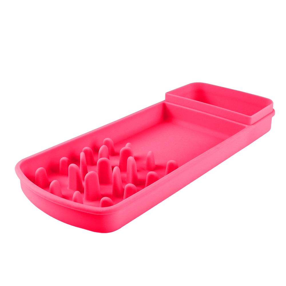 JSC-C1 Silicone Pet Slow Food Bowl Pets Anti-Choke And Anti-Skid Feeding Device(Pink)