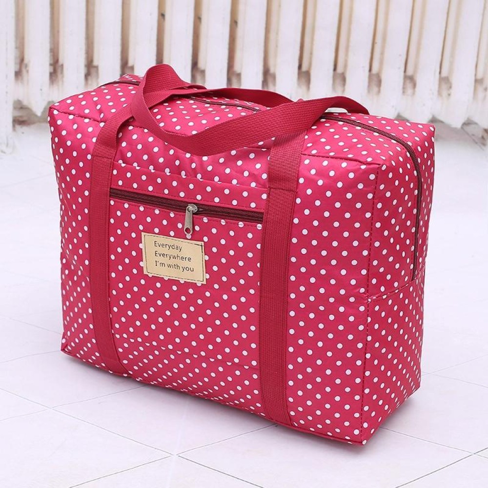 Oxford Cloth Washable Dustproof Quilt Storage Bag Travel Moving Portable Storage Bag, Specification: 50x40x25cm(Rose Dot)