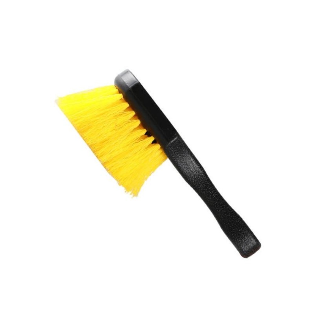Automobile Tires Multifunctional Short-Handled Cleaning Long-Bristle Brush(Yellow)