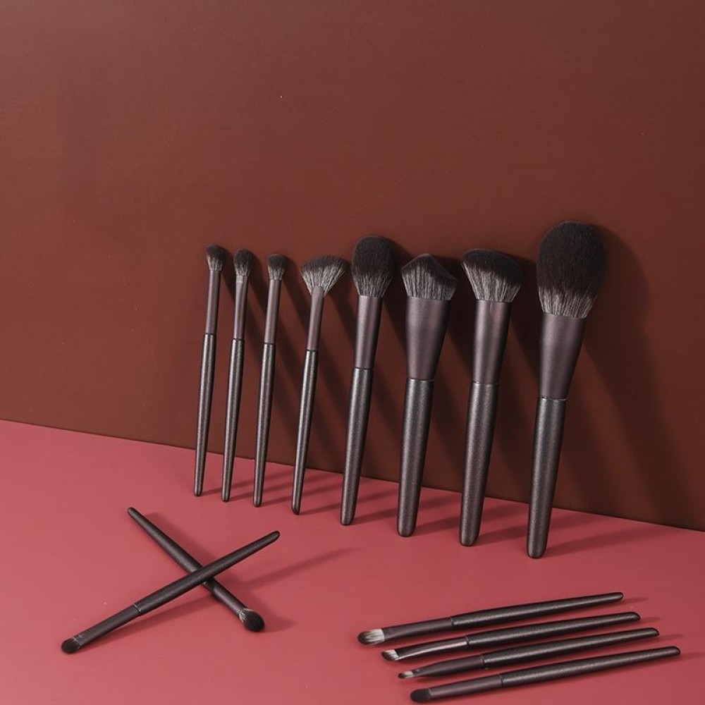 Makeup Brush Beginner Trimming Loose Powder Brush Eye Shadow Brush Makeup Brush,Style： 14 In 1 With PU Bag