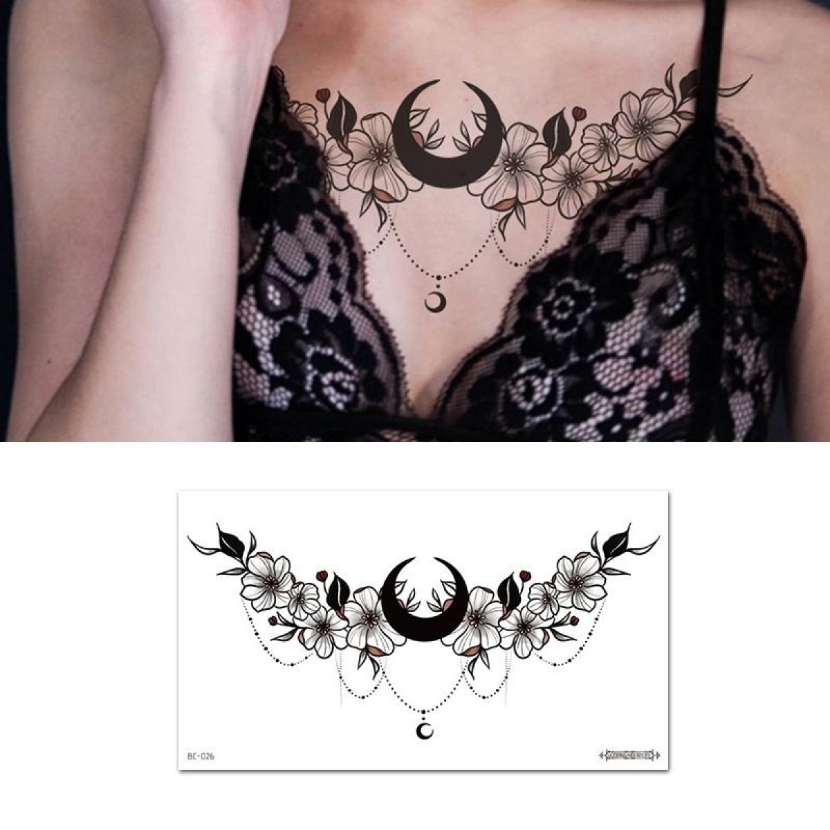 10 PCS Waterproof Tattoo Sticker Clavicle Chest Scar Covering Sticker(BC-026)