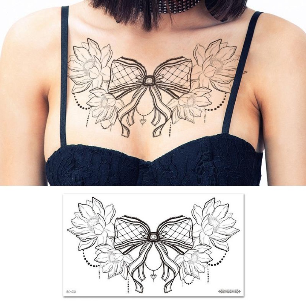 10 PCS Waterproof Tattoo Sticker Clavicle Chest Scar Covering Sticker(BC-031)