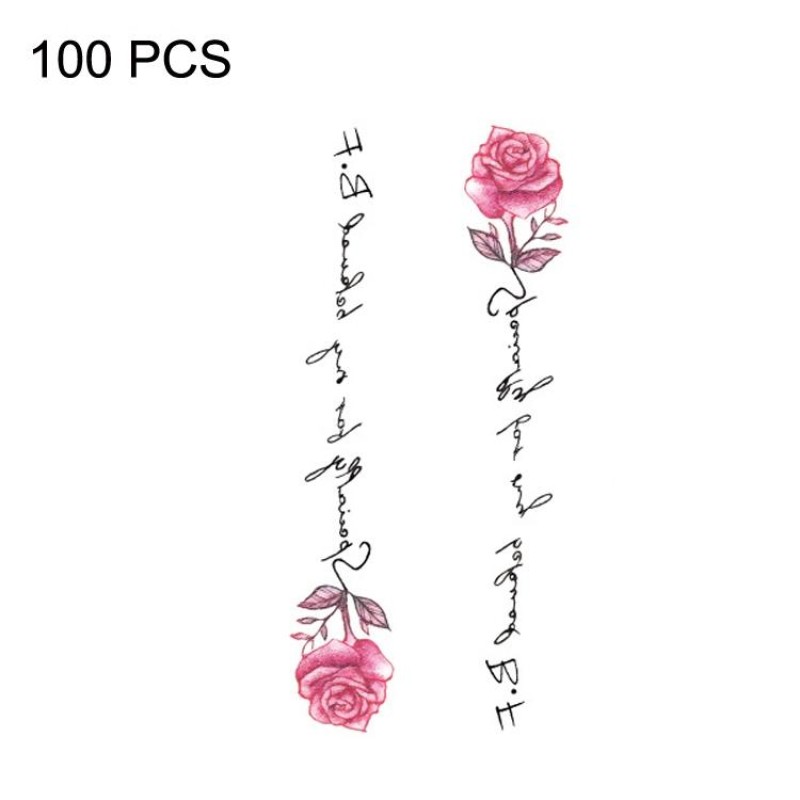 100 PCS Small Fresh Waterproof Temporary Back Tattoo Stickers(RC-126)