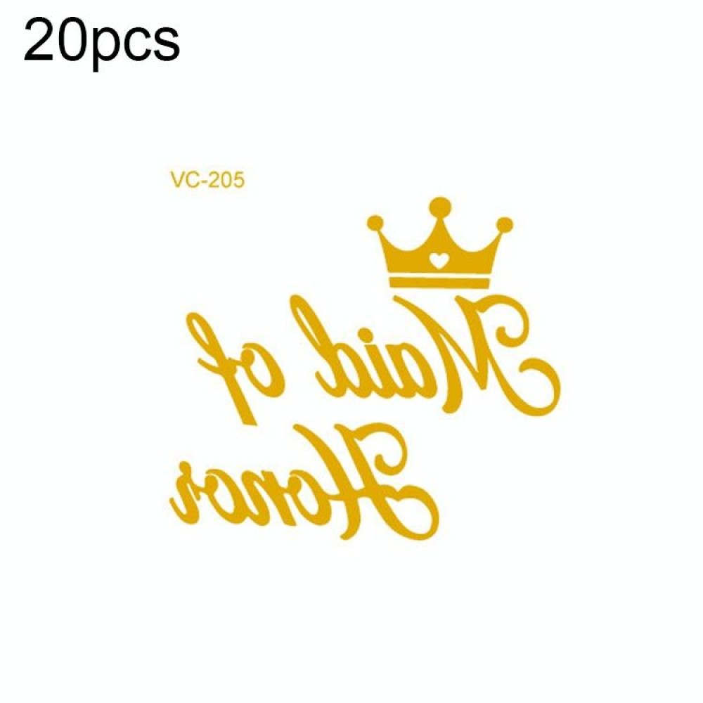 20 PCS Waterproof Bachelor Party Hot Stamping Wedding Bridal Tattoo Stickers(VC-205)