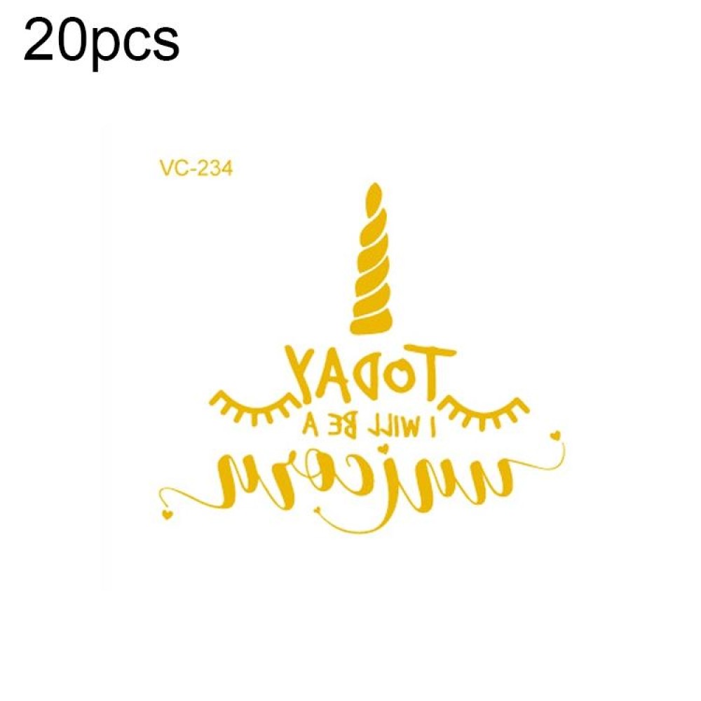 20 PCS Waterproof Bachelor Party Hot Stamping Wedding Bridal Tattoo Stickers(VC-234)