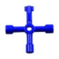 Elevator Water Meter Valve Cross Key Inner Triangle Wrench, Style: A Blue