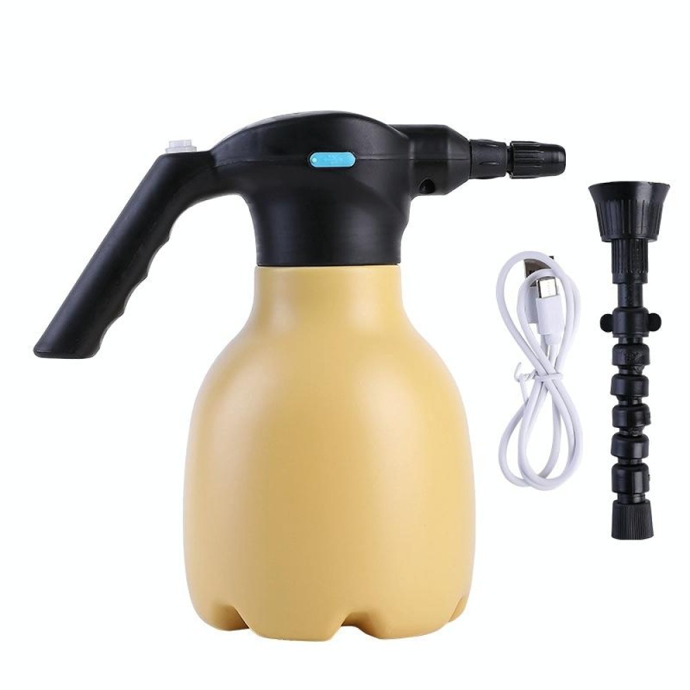 1.5L Garden Electric Watering Can Handheld Household Flower Watering Device, Specification: Yellow + Universal Nozzle