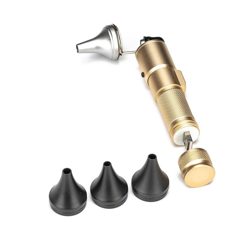 Ear Cleaning Hand Lamp USB Charging Otoscope(Elegant Gold)