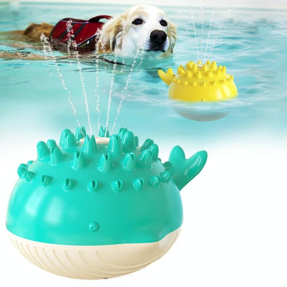 Electric Water Floating Swimming Pet Bath Spray Toys(Lake Blue)