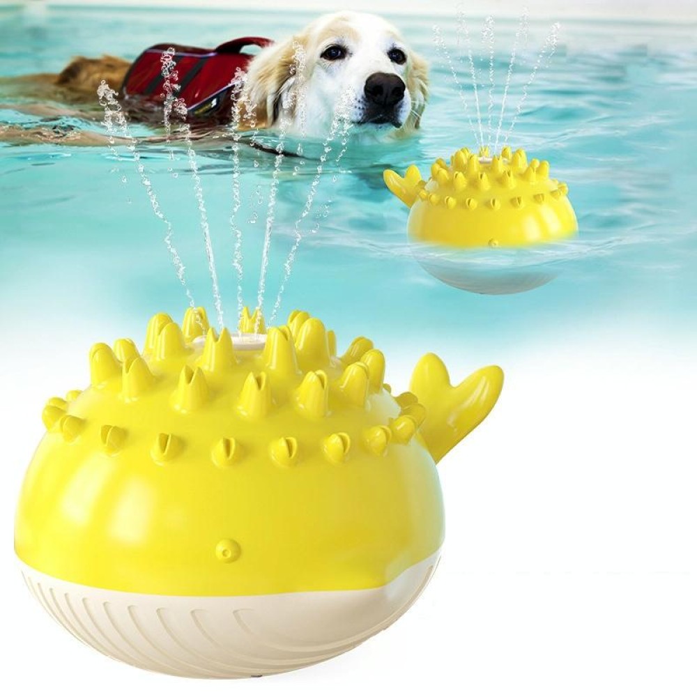 Electric Water Floating Swimming Pet Bath Spray Toys(yellow)
