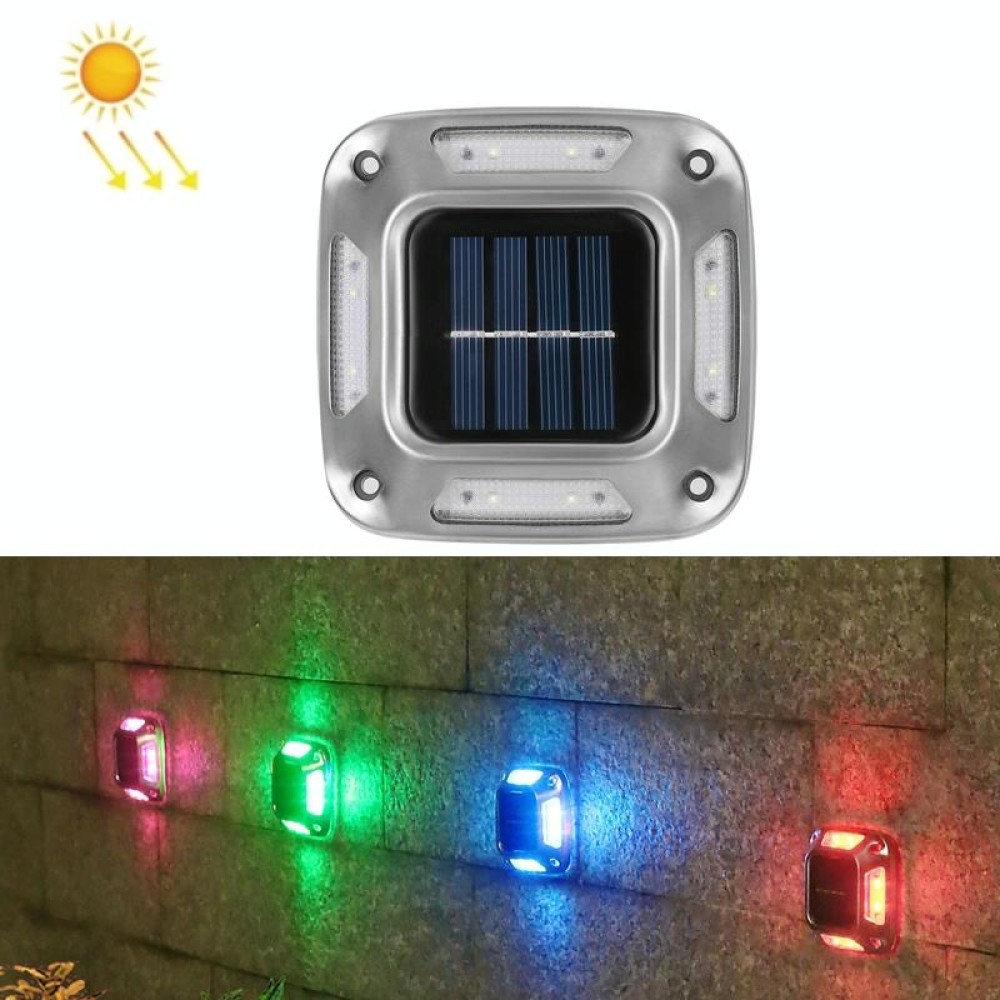 8 LED Solar Wall Lamp Outdoor Stainless Steel Buried Light(Colorful Light)