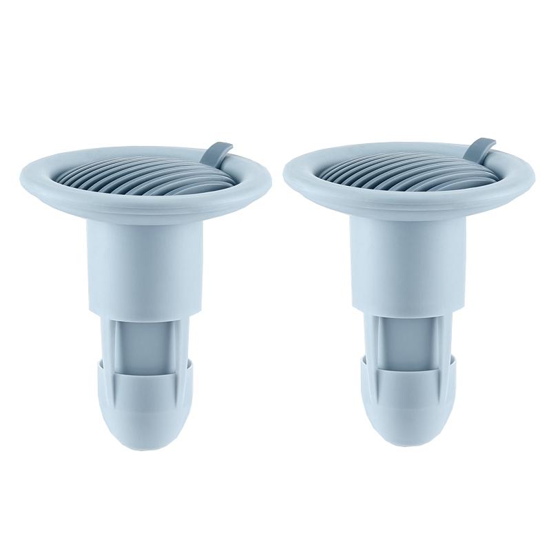 2 PCS LSWY15 Toilet One-Way Drainage And Odor-Proof Basin Floor Drain(Blue)
