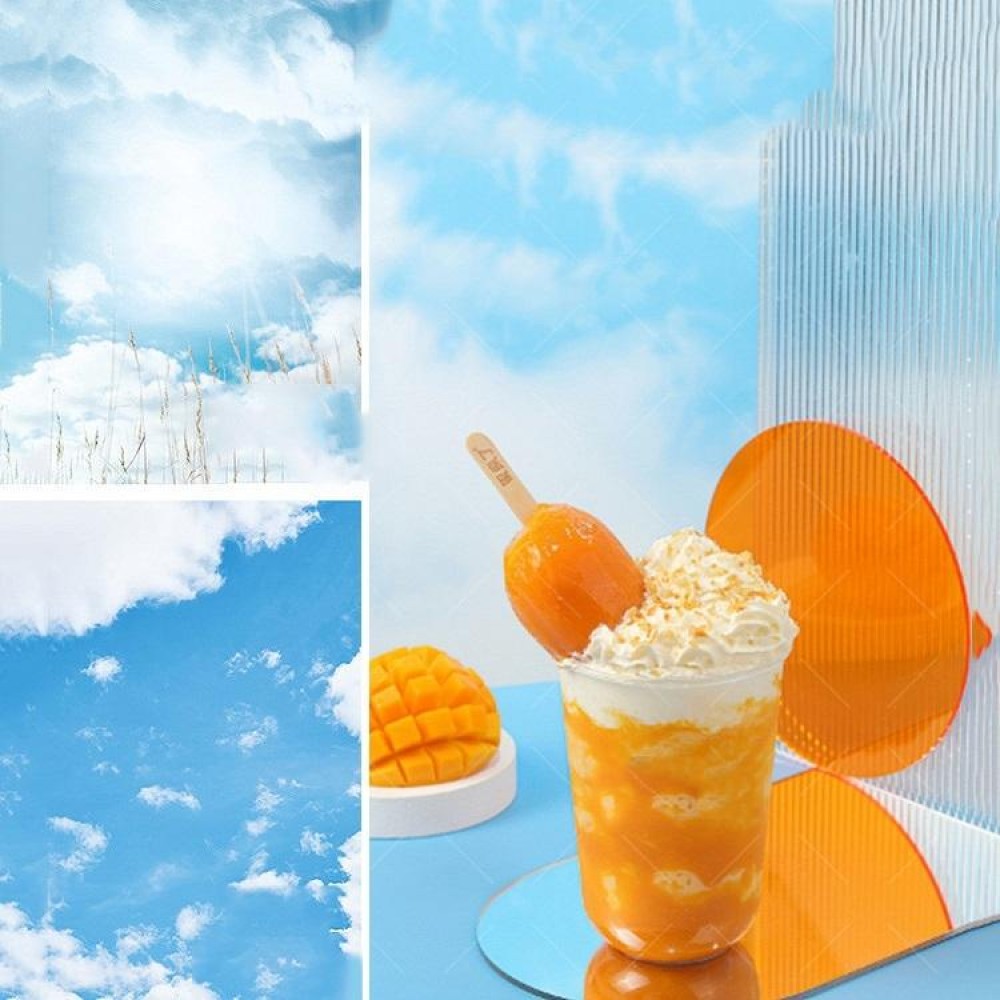3D Stereo Double-Sided Photography Background Paper(Sky Clouds)