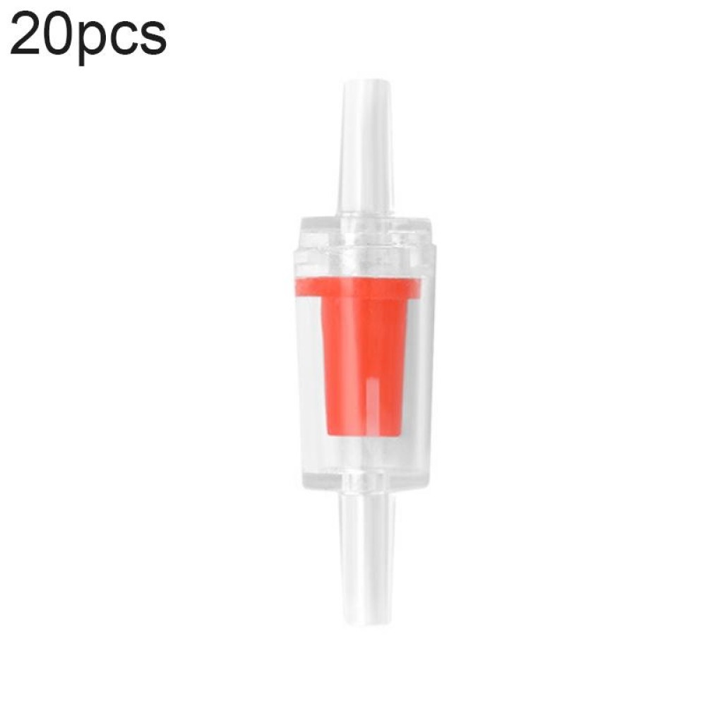 20 PCS Fish Tank Oxygen Pump Trachea Check Valve, Specification: 4mm (Red)
