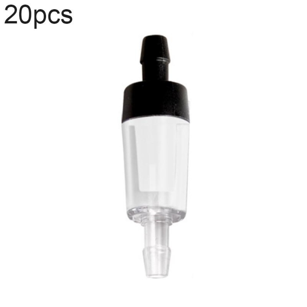 20 PCS Fish Tank Oxygen Pump Trachea Check Valve, Specification: 4mm (White Black)