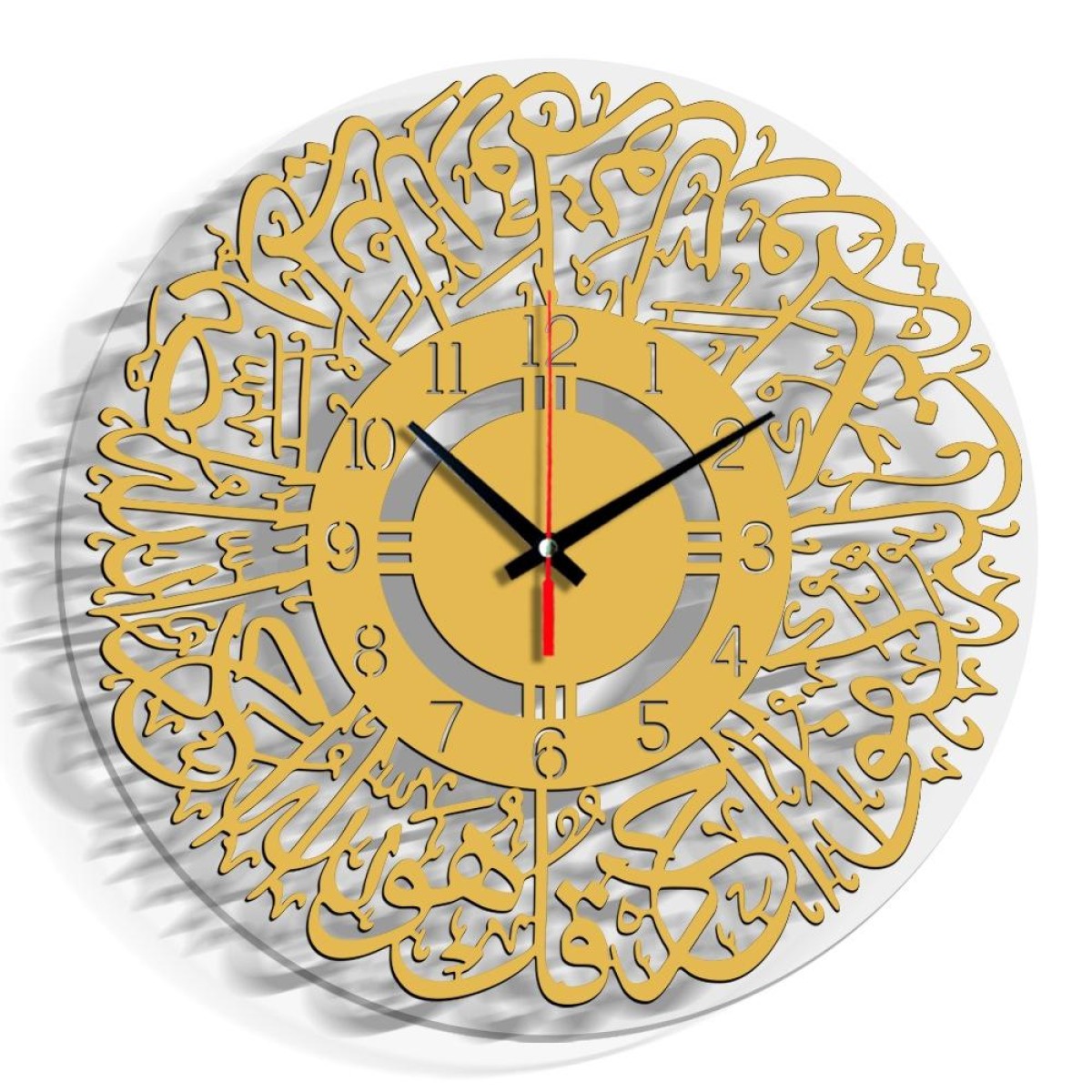 TM027 Home Decoration Acrylic Wall Clock(Digital Gold)