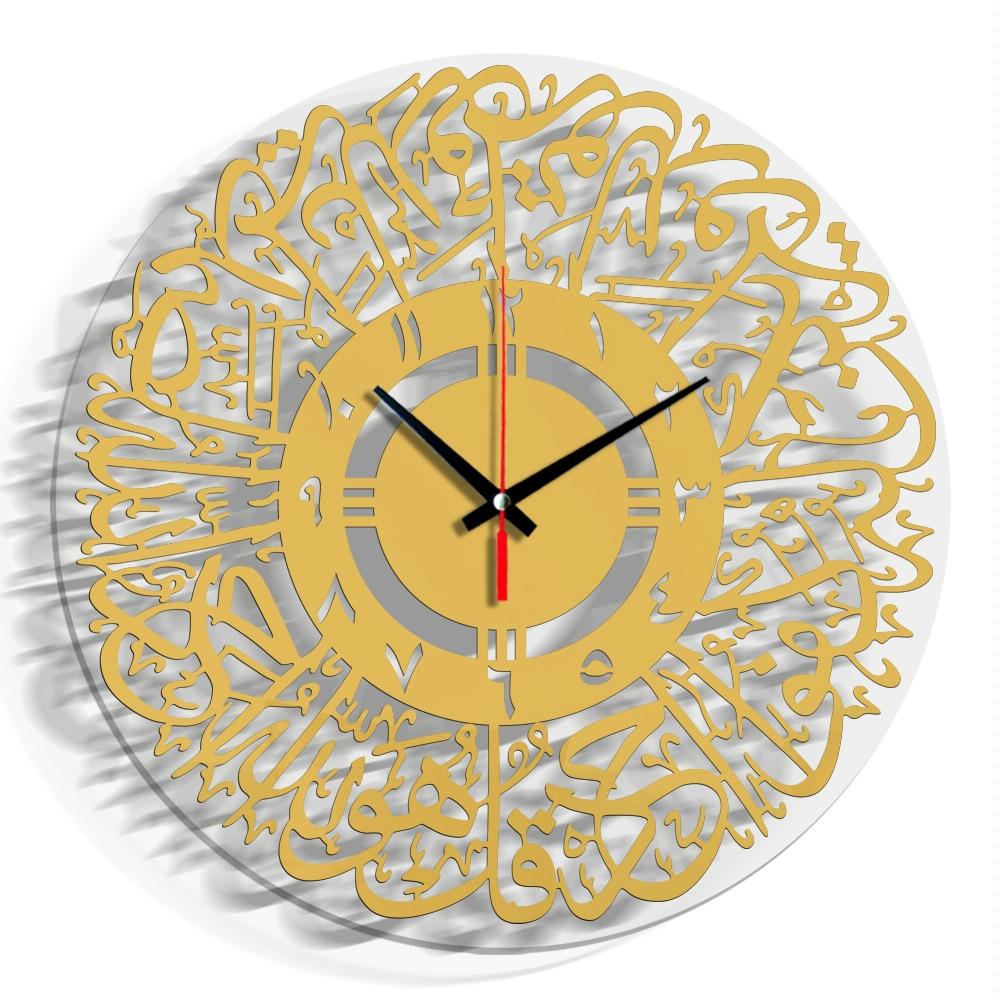 TM027 Home Decoration Acrylic Wall Clock(Indian Gold)