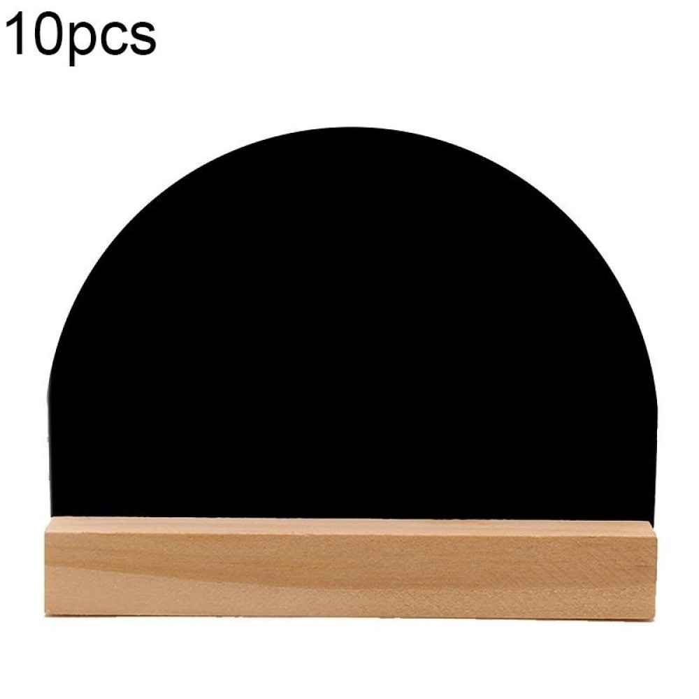 10 PCS Christmas Decoration Small Blackboard Party Double-Sided Writing Board(Small Semicircle + Base)