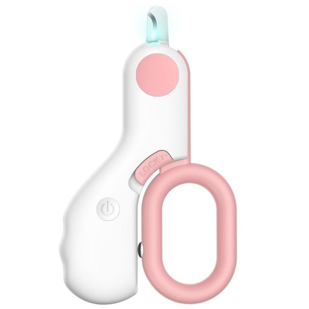 Pet Nail Clippers With LED Blood Line Light(Pink)